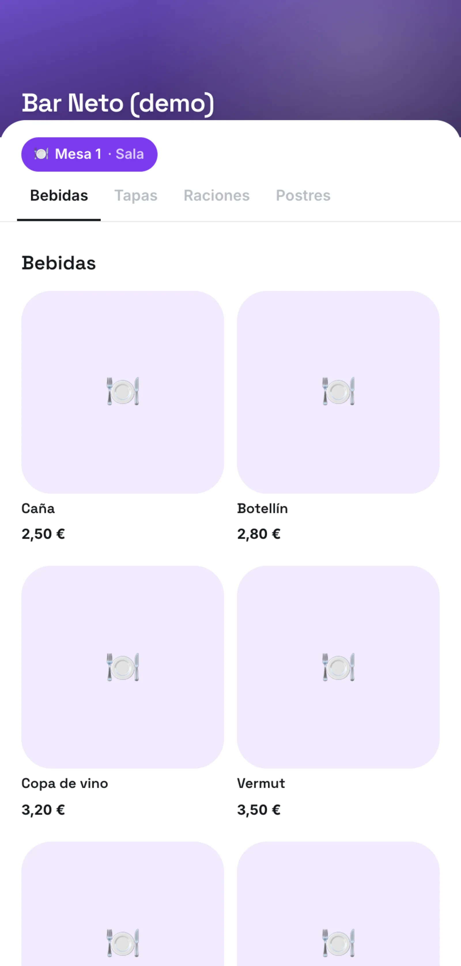 La carta en el móvil del comensal y su ronda esperando confirmación en la caja